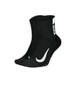 Nike Running Multiplier Socks, Black/White, Size 5-8=M, Women