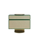 Gebruder Thonet Vienna - NYNY Drawers, Dark Green D23, Lacquered Beech, Woven Cane  - Byråer