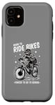 Coque pour iPhone 11 Design de vélo amusant - né pour le cyclisme BMX