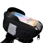 Waterproof Bicycle Handlebar Bag Cycling Bicycle Bike Head Tube Handlebar Cell Mobile Phone Bag Case Holder Case Pannier For Cell Phone Gps Sat Nav And Other Edge Up To 6.5 Inch Devices Handlebarbag