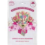 Second Nature Ltd Pop-Up 3D Greeting Card (1/Pack), Pink