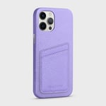 iPhone 12 Pro Max Läderskal med Kortficka - Lavendel