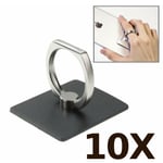 10X Finger Grip Ring Rotating Metal Holder Stand All Mobile Phones Tablets iPads
