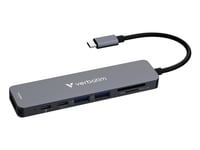 Verbatim Hdmi/Usb-C 3.2/Usb-C/2Xusb-A 3.2/Sd/Microsd Aluminiowy 32158