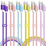 MAIMEITE Iphone Charger Lightning Cable 6Pack [1M/2M/3M] Apple Mfi Certified Cab