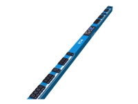Eaton Metered Input Rack PDU EMIB08-30B - Strømfordelerenhet (kan monteres i rack) - AC 200-240 V - 7.4 kW - enkeltfase - Ethernet, RS-232 - inngang: IEC 60309 32A - utgangskontakter: 42 (6 x IEC 60320 C19, 36 x IEC 60320 C13) - 0U - 3 m kabel - blå