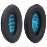 MMOBIEL Ear Pads Cushions Earpad Compatible with Bose QuietComfort QC2 QC15 QC25 QC35 AE2 AE2i AE2 AE2-W (Black/Blue)