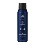 Adidas UEFA Star Edition Deo Body Spray Déodorant Homme Formule Vegan Protection 48 heures, 150 ml