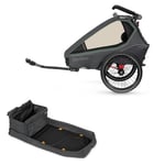 Qeridoo® Kidgoo2 Ivy Cykelvagn Green Kollection 2023 inkl. Cargo insert plate tvåsitsig