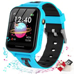 Smooce Kids Smart Watch Phone,kids smartwatch Music Player with SD Card 7 Puzzle Games Call SOS Camera Alarm Recorder Calculator Mp3 for Birthday Toys Children Boys Girls