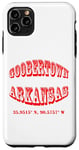 iPhone 11 Pro Max Goobertown Arkansas Coordinates Souvenir Case