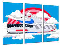 Cuadros Cámara Set of 3 Wall Posters for Living Room Decoration Modern, Bedrooms, Room, Nike Air Max Sneakers, (97 x 62 cm)