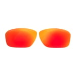 Walleva Fire Red Polarized Replacement Lenses For Oakley Split Shot Sunglasses