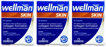 Vitabiotics Wellman Skin Technology 60 Tablets X 3