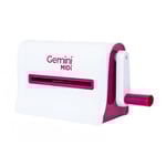 Gemini Midi Manual Die Cutting & Embossing Machine for Scrapbooking, Card Making and Crafting-6" x 9" Opening Plate Size, White, Taille Unique