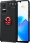 Huawei Honor Play 6t Coque Ultra Mince Tpu Léger Et Souple Protection Antichoc Boucle Magnétique Stealth Compatible Avec Support De Voiture Pour Huawei Honor Play 6t Noir Rouge