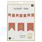 Flaggirlang DIY med Stickers Golden Dusk