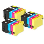 12 Ink Cartridges XL (Set) for Epson WorkForce WF-7620TWF WF-3620DWF WF-7710DWF 