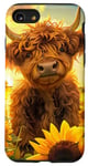 iPhone SE (2020) / 7 / 8 Scottish Highland Cow, Spring Sunflower Western Country Farm Case