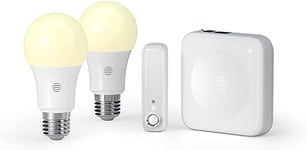 Hive 851999 Smart Lighting EUK-2x Dimmable E27 & Motion Sensor with Hub, White