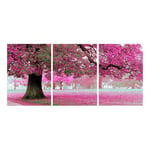 Profusion circle Christmas Wall Art Picture Print 3Pcs Sakura Cherry Blossom Tree Canvas Painting Poster Wall Picture Room Decor - 30x45cm