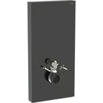 Geberit Monolith Plus cistern för vägghängd toalett, 101 cm, svart glas