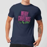 National Lampoon Merry Christmas (Kiss My @$$) Men's Christmas T-Shirt - Navy - XXL - Navy