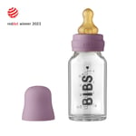 BIBS baby glass bottle complete set 110ml - dusky lilac