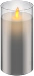 Goobay LED äkta vaxljus i glas, 7,5 x 15 cm