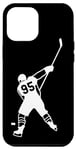 iPhone 14 Pro Max #95 Number 95 Hockey Player Puck Black Background Case