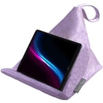 Izabela Peters® Designer Bean Bag Cushion Pillow Stand for IPad, Tablet, Kindle, Phone – The Holder Supports Devices At Any Angle – Luxurious Shimmer Velvet – Violet | Signature Colour Collection