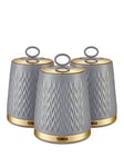 Tower Empire Set Of 3 Canisters &Ndash; Grey