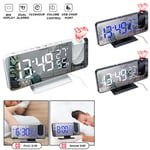 LED Digital Alarm Clock Digital Projector Radio Alarm USB Charging For TD