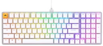Glorious Gaming GMMK 2 Full Size (96%) - Mechanical Gaming Keyboard, Aluminium Frame, Customisable, Doubleshot Caps, Fox Switches, Per Key RGB, Full NKRO, American QWERTY Layout - White