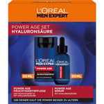 L'Oréal Paris Men Expert Collection Power Age Lahjasetti 24H elvyttävä kosteusvoide 50 ml + hyaluronihapposeerumi 30 1 Stk.