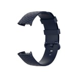 Silikonarmbånd Fitbit Charge 4 / 3 SE - str L Marineblå