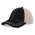 CHOK.LIDS Everyday Premium Washed Trucker Hat Unstructured Vintage Distressed Pigment Dyed Cap Adjustable Outdoor Headwear (Black)