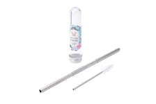 British Birds Eco Friendly Reusable Extendable Straw | Stainless Steel | Extendable with Cleaning Brush and Travel Holder | from CGB Giftware's British Birds Range | GB04741