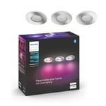 Philips Hue White and Color Ambiance Xamento Spots recessed Chrome 3x5.7W