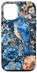iPhone 12/12 Pro SMALL BLUE GASCONY Ornamental Bird Floral Garden Case