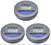 Dove Men+ Care Ultra Care Hydra Cream Face, Hand & Body, 3 x 75 ml (Triple Pack)