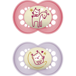 MAM Original Night Napp 16-36mån Silk 2-pack Box Rosa
