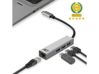 Act Hub Usb C 3.1 Gen1 (Usb 3.0), 3 Port, With 1 Gigabit Network Port, Cable Length 0.15M, Aluminium Housing Usb-C - 3X Usb-A, Rj45 Gigabit (Ac7055)