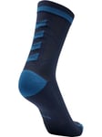 hummel Unisex ELITE INDOOR SOCK LOW PA Sock, Dark Sapphire/Blue Coral, 46-48