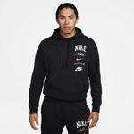 Nike Men's Pullover Hoodie Club Fleece Urheilu BLACK/SAIL
