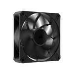 Corsair RS120 MAX 120mm PWM Thick Fan – High Static Pressure – Liquid Crystal Polymer Construction – Single Fan – Black