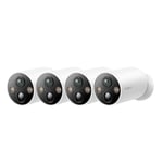 TP-Link Tapo C425 4MP/2K+ Full-Color Smart Wire-Free Security Camera - 4 Pack