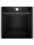 NEFF N90 B64VT73G0B Slide and Hide Single Oven with Pyrolytic Self Cleaning, Premium 6,8’’ Full Touch TFT Display, Steam Boost, CircoTherm, Soft Open and Close, Integrated, 60 x 60cm