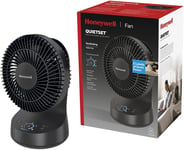 Honeywell Quietset Oscillating Table Fan, Black – Personal and Small Room Fan wi