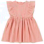 Konges Sløjd GOTS Kim Volangklänning Flamingo Plume Check | Rosa | 7-8 years